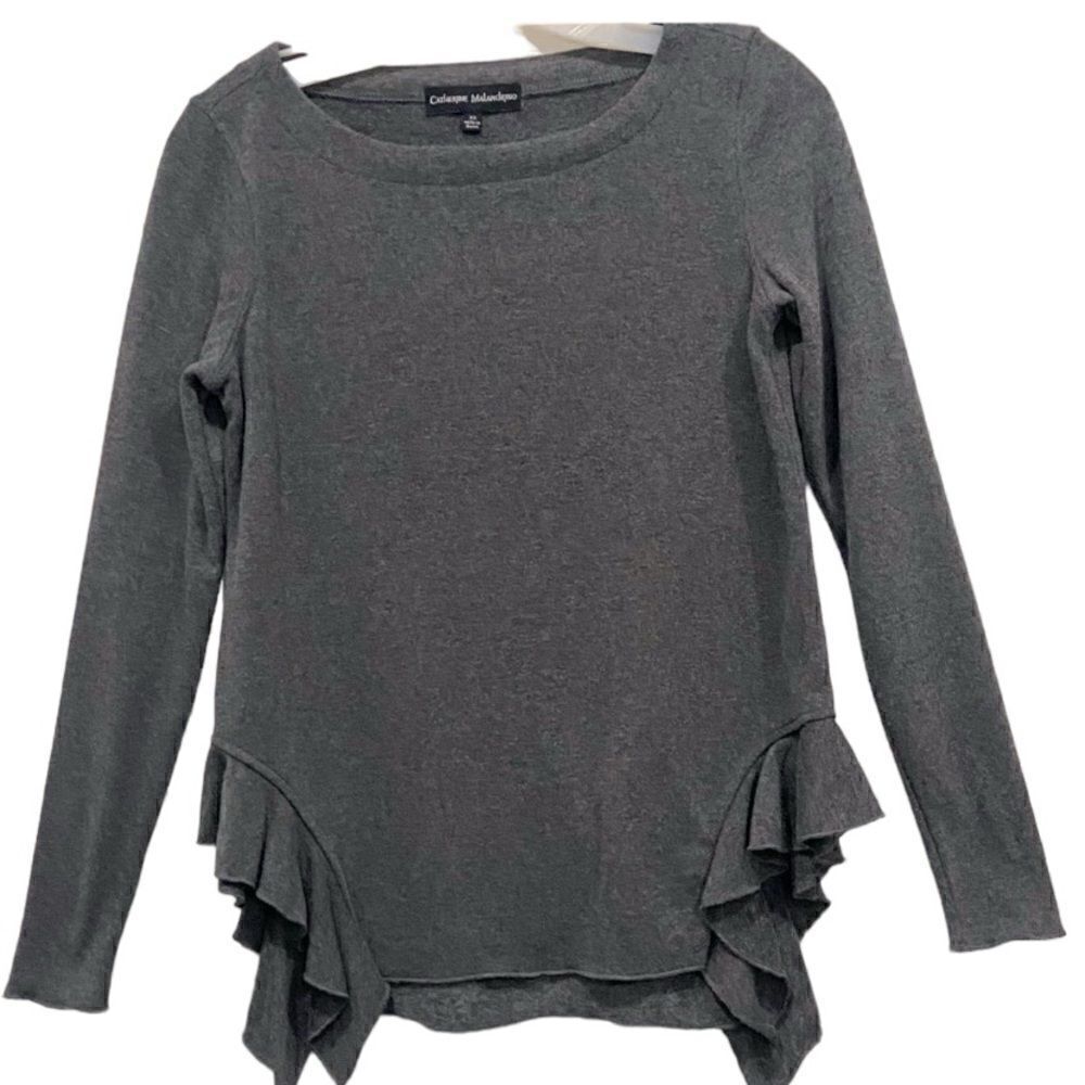 Catherine Malandrino women’s gray long sleeve sweater size XS - Picture 2 of 11